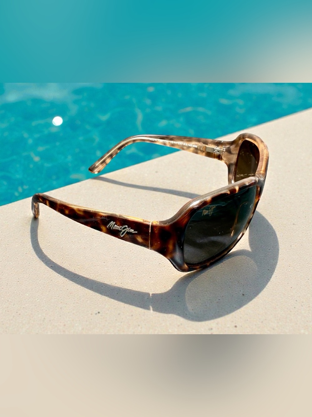 Maui Jim Tortoise Shell Frame Sunglasses with Dark Lenses